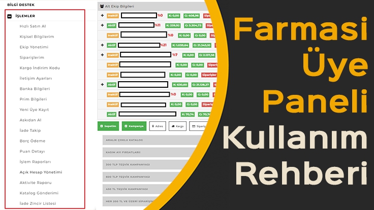 Farmasi Üye Paneli Kullanım Rehberi